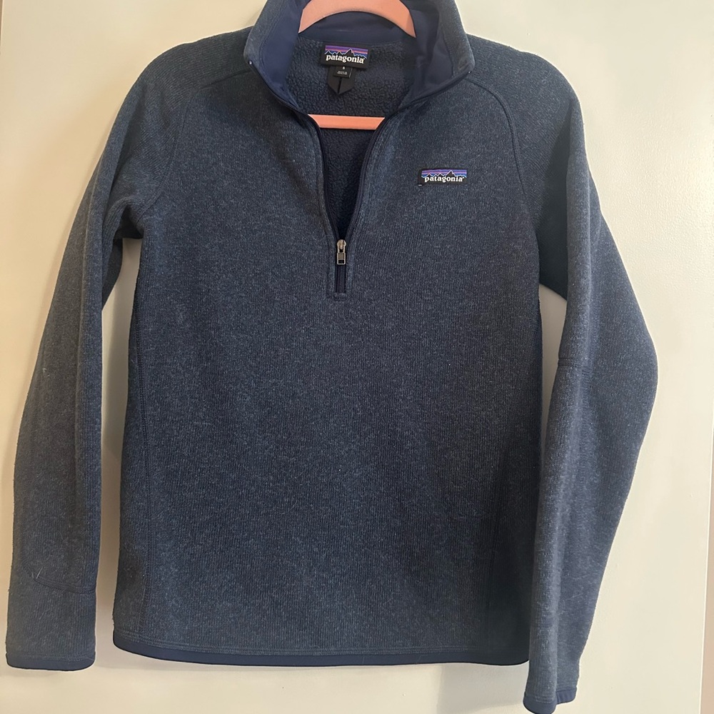 Patagonia Men's Navy Zip-Up Sweater